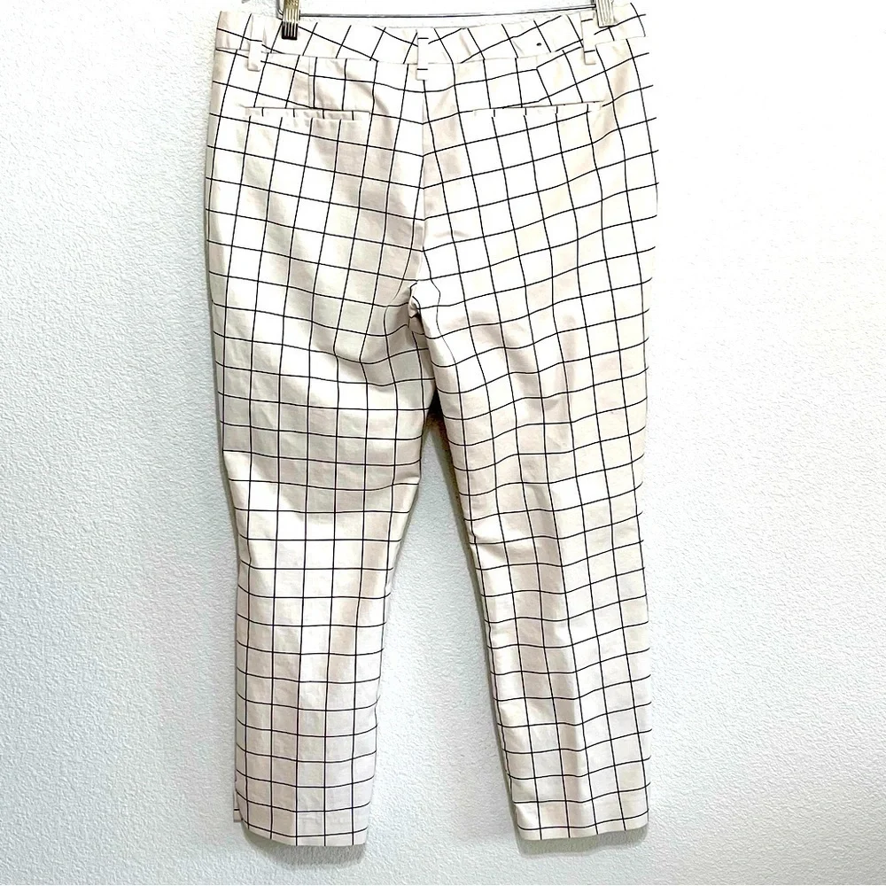 Joe Fresh Woman White Black Stripe Pants Size 12